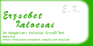 erzsebet kalocsai business card